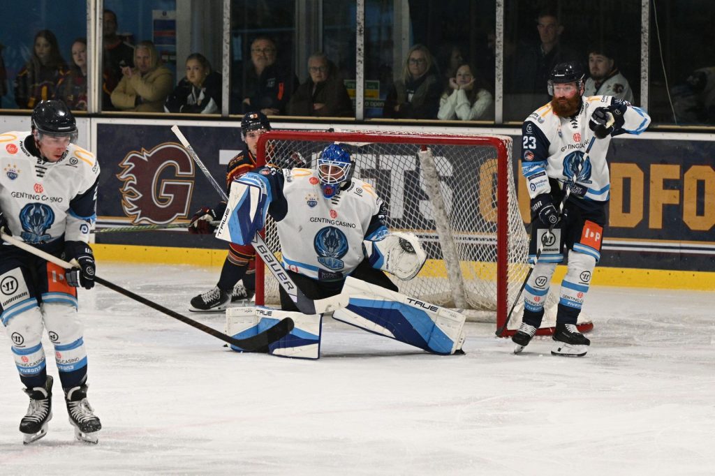 Mat Robson makes a save.