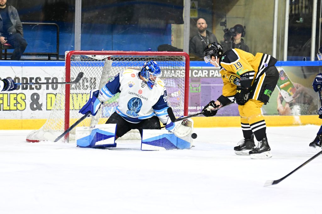 Mat Robson makes a big save. 