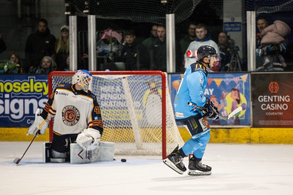 Alessio Luciani celebrates scoring his penalty-shot.