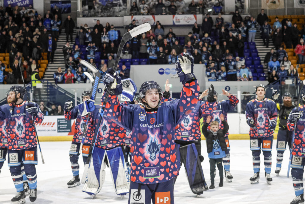 Robbins leads the post-game celebrations.